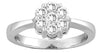 ESTATE 0.25CT DIAMOND 14KT WHITE GOLD CLASSIC ROUND INVISIBLE FLOWER LOVE RING