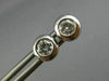 ESTATE .54CT DIAMOND 14K WHITE GOLD CLASSIC BEZEL SOLITAIRE STUD EARRINGS #25788