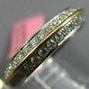 ESTATE 1.17CT DIAMOND 18KT 2 TONE GOLD TWO ROW ETERNITY WEDDING ANNIVERSARY RING
