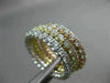 ESTATE LARGE 3.90CT DIAMOND 14K WHITE YELLOW & ROSE GOLD ETERNITY STACKABLE RING