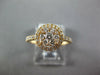 ESTATE .54CT DIAMOND 18KT ROSE GOLD CLUSTER ROUND HALO FILIGREE FRIENDSHIP RING