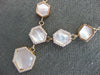 LARGE AAA MOTHER OF PEARL 14KT ROSE GOLD 3D MULTI HEXAGON FUN LARIAT NECKLACE