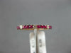 .39CT DIAMOND & AAA RUBY 14KT ROSE GOLD ROUND 2MM SEMI ETERNITY ANNIVERSARY RING