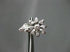 ANTIQUE LARGE .85CT DIAMOND 14KT W GOLD ETOILE FLOWER CLIP ON EARRINGS #ELV22