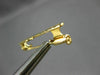 ESTATE 14KT YELLOW GOLD 3D CLASSIC RECTANGULAR SAFETY PIN #26243