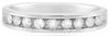 ESTATE .50CT DIAMOND 14K WHITE GOLD ROUND CHANNEL SEMI ETERNITY ANNIVERSARY RING