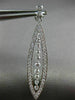 ESTATE LARGE 1.72CT DIAMOND 18KT WHITE GOLD 3D MARQUISE SHAPE HANGING EARRINGS