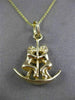 ESTATE 14KT YELLOW GOLD 3D LOVE SEE SAW PENDANT & CHAIN PERFECT GIFT!  #23812