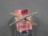 ESTATE .21CT DIAMOND 14KT 2 TONE GOLD 3D CLASSIC CRISS CROSS INFINITY LOVE RING