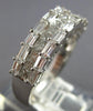 WIDE 2.25CT DIAMOND 18KT WHITE GOLD 3D INVISIBLE 3 ROW WEDDING ANNIVERSARY RING