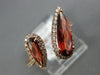 1.82CT DIAMOND & AAA GARNET 14KT ROSE GOLD 3D PEAR SHAPE CRISS CROSS LOVE RING