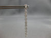 ESTATE 1.05CT DIAMOND 18K WHITE GOLD ROUND 2 ROW CHANDELIER FUN HANGING EARRINGS