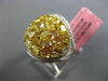 ESTATE 18KT WHITE AND YELLOW GOLD ANNIVERSARY RING. 3D DOUBLE HALO DESIGN