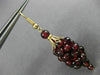 ANTIQUE AAA GARNET 14KT YELLOW GOLD CLASSIC GRAPE CLUSTER HANGING EARRINGS 22070