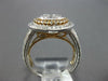 LARGE 1.27CT DIAMOND 18K WHITE & ROSE GOLD DOUBLE HALO FILIGREE ANNIVERSARY RING