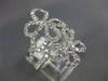 ESTATE LARGE 1.20CT DIAMOND 18KT WHITE GOLD 3D CLASSIC FLOWER BUTTERFLY FUN RING