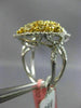 ESTATE LARGE 2.23CT WHITE & FANCY YELLOW DIAMOND 18KT WHITE GOLD PEAR SHAPE RING