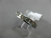 ESTATE .72CT DIAMOND 14KT WHITE GOLD 3D 7 STONE CHANNEL WEDDING ANNIVERSARY RING