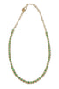 ESTATE 2.42CT AAA EMERALD 14KT WHITE GOLD 3D 4 PRONG ADJUSTABLE TENNIS NECKLACE