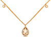 .77CT DIAMOND & AAA MORGANITE 14KT ROSE GOLD 3D PEAR SHAPE & ROUND HALO NECKLACE