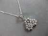ESTATE .7CT DIAMOND 14KT WHITE GOLD TRIANGULAR TRILLION FLOATING PENDANT #27651