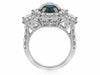 GIA CERTIFIED 6.82CT DIAMOND & AAA SAPPHIRE PLATINUM 3D FILIGREE ENGAGEMENT RING