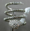 ESTATE LARGE .55CT ROUND DIAMOND 18KT WHITE GOLD FLEXIBLE HANDCRAFTED SNAKE RING