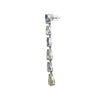 37.91CT AAA MULTI COLOR SAPPHIRE 18K WHITE GOLD 3D PEAR SHAPE ELONGATED EARRINGS
