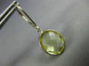 6.0CT AAA LEMON QUARTZ 14KT WHITE GOLD 3D OVAL BEZEL LEVER BACK HANGING EARRINGS