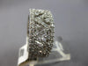WIDE 2.55CT DIAMOND 18KT WHITE GOLD TRIANGULAR ETERNITY WEDDING ANNIVERSARY RING