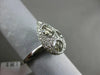 ESTATE LARGE .60CT ROUND DIAMOND 14K WHITE GOLD 3D OPEN PAVE PEAR SHAPE FUN RING