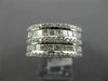 ESTATE LARGE 2.49CT DIAMOND 14K WHITE GOLD 3D MULTI ROW WEDDING ANNIVERSARY RING
