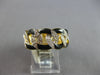 WIDE .54CT DIAMOND & BLACK ENAMEL 14KT YELLOW GOLD MULTI LINK ETERNITY FUN RING