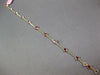ESTATE 2.05CT AAA LIGHT PINK RUBY 14KT YELLOW GOLD TRILLION BY THE YARD BRACELET
