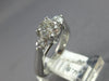 ESTATE 1.2CT DIAMOND 14K WHITE GOLD CLASSIC ROUND 3 STONE LUCIDA ENGAGEMENT RING