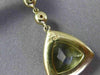 ESTATE 7.05CT DIAMOND & GREEN AMETHYST 14K YELLOW GOLD TRILLION HANGING EARRINGS