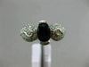 ANTIQUE 1.50CT DIAMOND & AAA OVAL SAPPHIRE 14KT WHITE GOLD HEART ENGAGEMENT RING