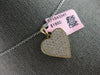 ESTATE LARGE .73CT DIAMOND 14KT YELLOW GOLD CLASSIC PAVE HEART FLOATING PENDANT