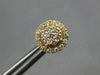 ESTATE .50CT DIAMOND 14K YELLOW GOLD 3D CLASSIC ROUND CLUSTER HALO STUD EARRINGS