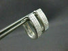 ESTATE LARGE 1.56CT DIAMOND 14KT WHITE GOLD INVISIBLE HUGGIE EARRINGS #1674