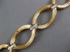EXTRA LARGE & LONG 1.44CT DIAMOND 14KT 2 TONE GOLD OVAL FILIGREE LOVE BRACELET