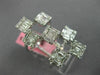 EXTRA LARGE 1.18CT ROUND & BAGUETTE DIAMOND 18KT WHITE GOLD 3D MULTI SQUARE RING