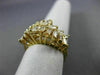 ANTIQUE WIDE 2.02CT DIAMOND 14K YELLOW GOLD 3D TWO ROW WAVE COCKTAIL RING #17494
