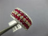 LARGE 2.04CT DIAMOND & AAA RUBY 14K WHITE & ROSE GOLD MULTI ROW ANNIVERSARY RING