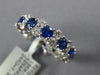 3.89CT DIAMOND & AAA SAPPHIRE 18KT WHITE GOLD 3D ROUND ETERNITY ANNIVERSARY RING