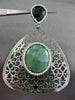 ESTATE 2.23CT DIAMOND AAA AGATE & ONYX 14KT BLACK GOLD FILIGREE CLIP ON EARRINGS