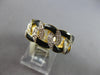 WIDE .54CT DIAMOND & BLACK ENAMEL 14KT YELLOW GOLD MULTI LINK ETERNITY FUN RING