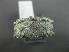 ESTATE WIDE .33CT DIAMOND 14K WHITE GOLD OPEN FILIGREE MILGRAIN ANNIVERSARY RING