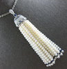 LARGE 1.5CT DIAMOND & AAA SAPPHIRE & AAA SOUTH SEA PEARL 18K WHITE GOLD NECKLACE
