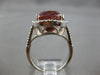 EXTRA LARGE 18.7CT DIAMOND & AAA PINK TOURMALINE 14KT WHITE GOLD ENGAGEMENT RING